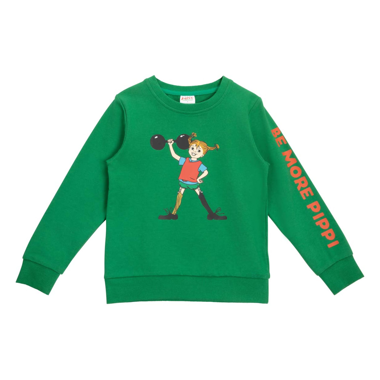 Pippi Longstocking Strong Pippi Sweatshirt Green | Martinex